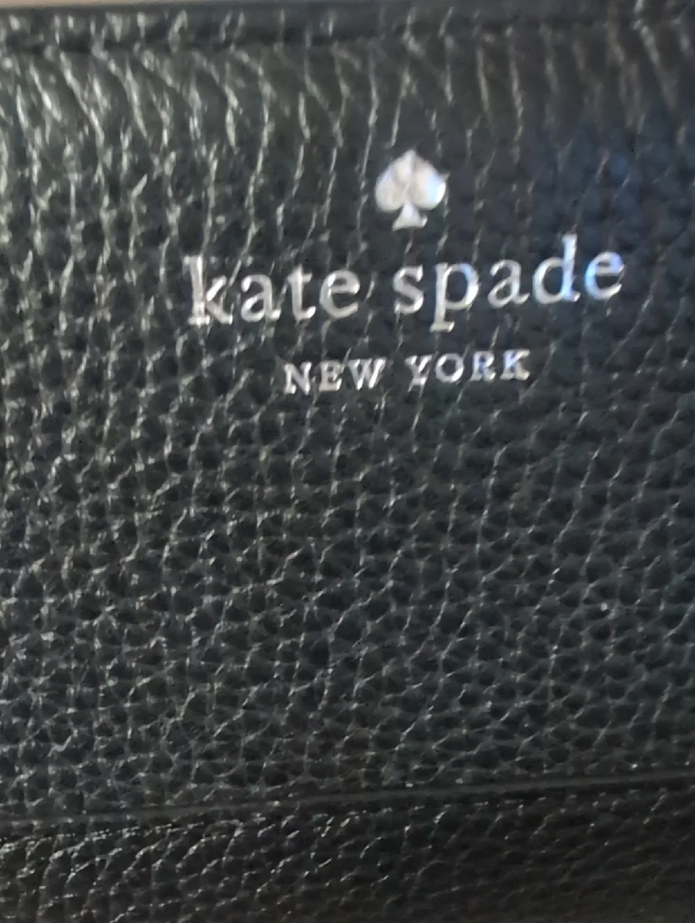 Kate Spade Black Pebbled Leather  Wrist Wallet